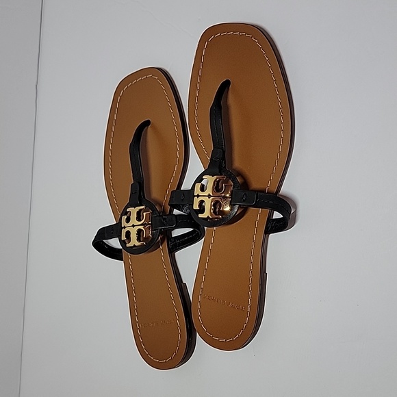 Tory BurchT-Mini Miller  Leather Thong flat sandals/ 6.5 - Picture 7 of 9